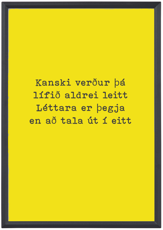 Best að þegja - textaverk